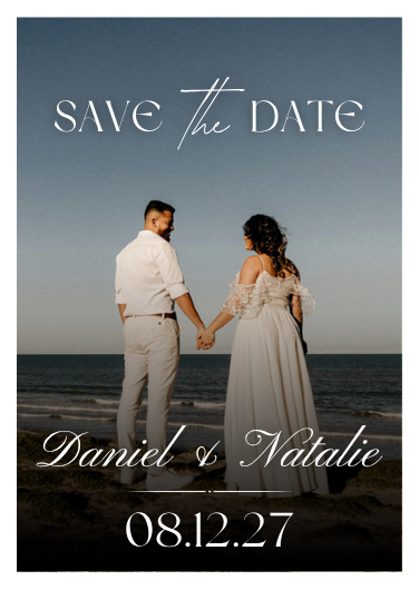 Minimalist Romantic Wedding Save The Date Design
