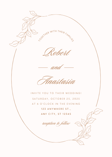 Elegant Ivory Floral Wedding Invitation Template