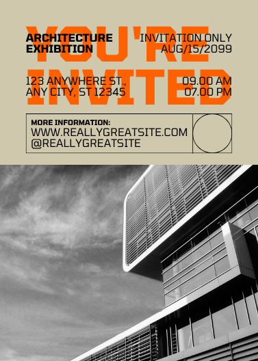 Modern Architecture Exhibition Event Invitation Template