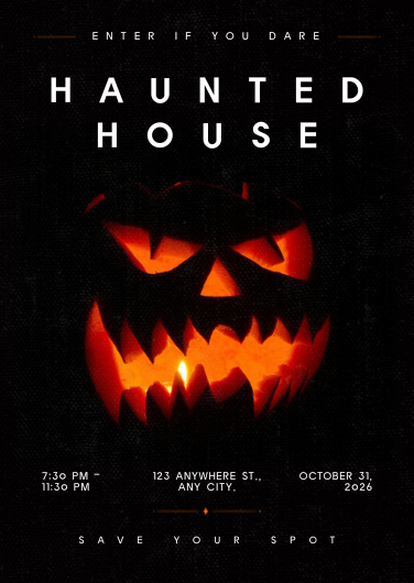 Spooky Halloween Party Invitation Poster Template