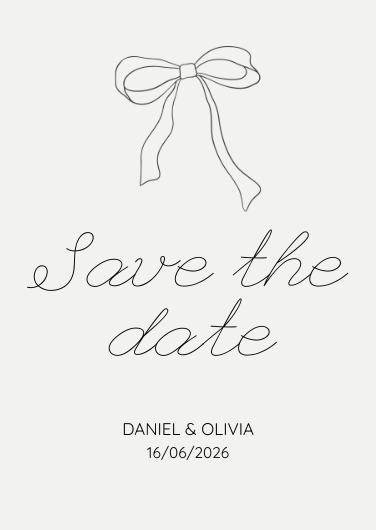 Elegant Hand-Drawn Save the Date Card Template Design