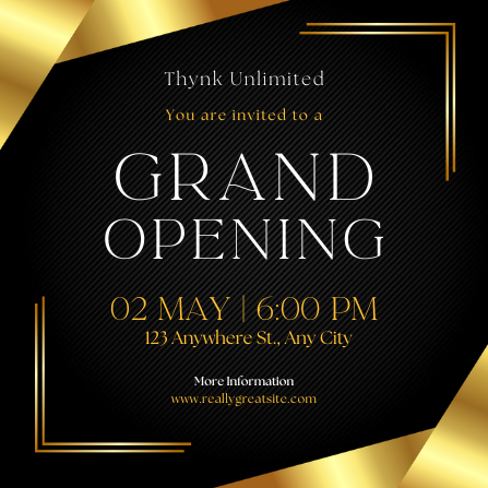 Elegant Gold and Black Event Invitation Design