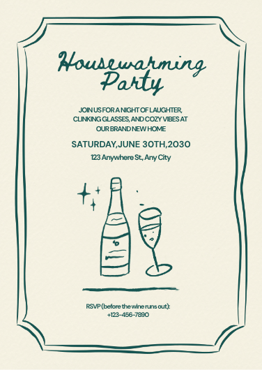 Whimsical Housewarming Party Invitation Design