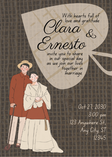 Custom Traditional Pinoy Wedding Invitation Template