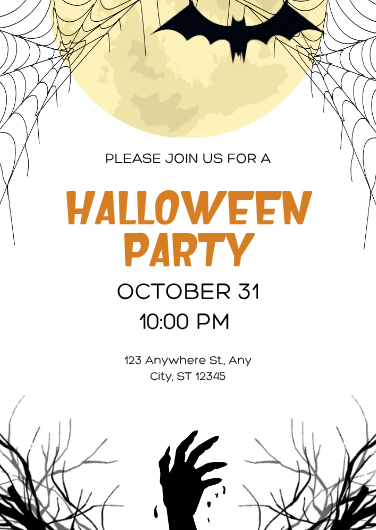 Spooky Halloween Party Invitation Template