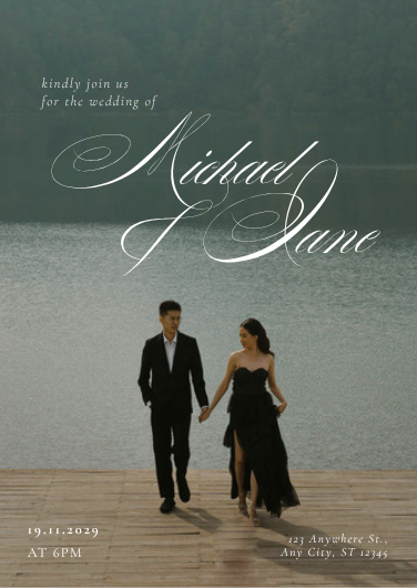 Romantic Photo-Based Wedding Invitation Template