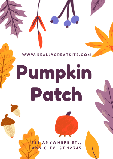 Playful Autumn Pumpkin Patch Invitation Template