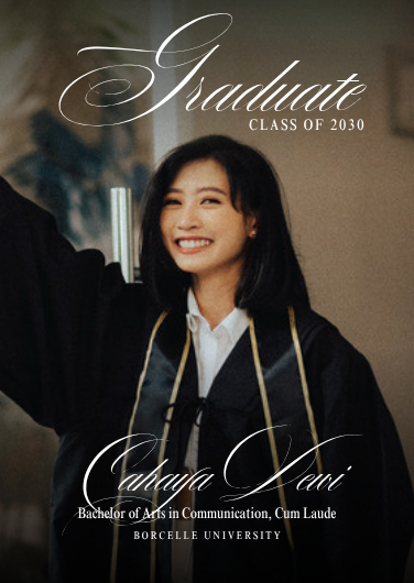 Elegant Black and White Graduation Party Invitation