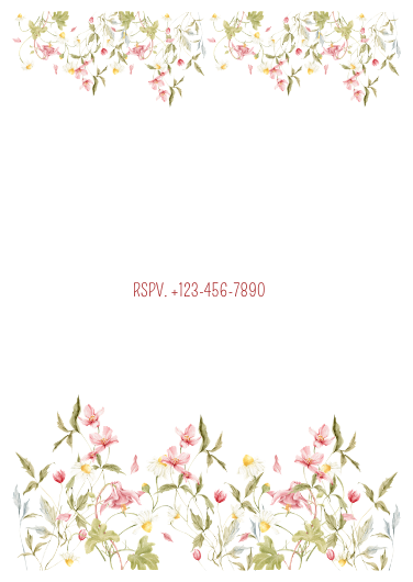 Elegant Pink and Green Floral Iftar Invitation Template