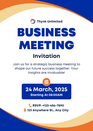 Modern Corporate Business Meeting Invitation Template