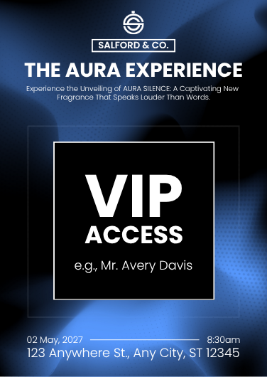 Blue Modern VIP Event Invitation Template