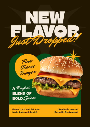 Brown and Bold Modern Restaurant Instagram Post Design