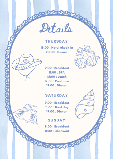 Blue and White Nautical Last Toast on the Coast Invitation