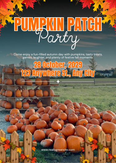 Rustic Fall Festival and Pumpkin Patch Invitation