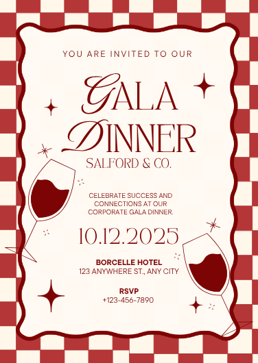 Modern Corporate Gala Dinner Invitation Template