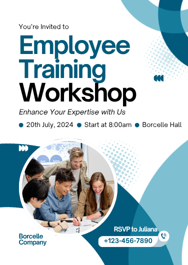 Tosca Modern Employee Training Workshop Invitation