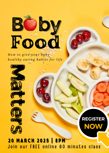 Yellow Modern Baby Food Class Invitation Template