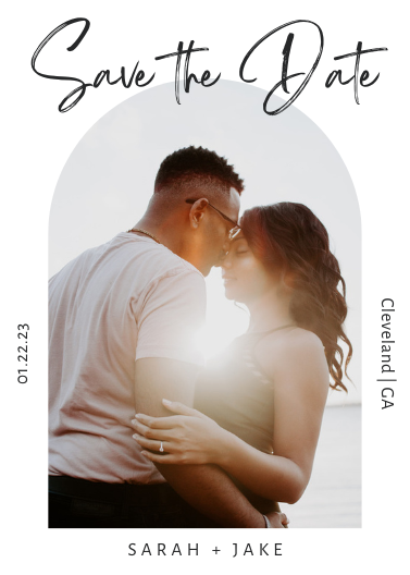 Modern Photo Save the Date Invitation Template