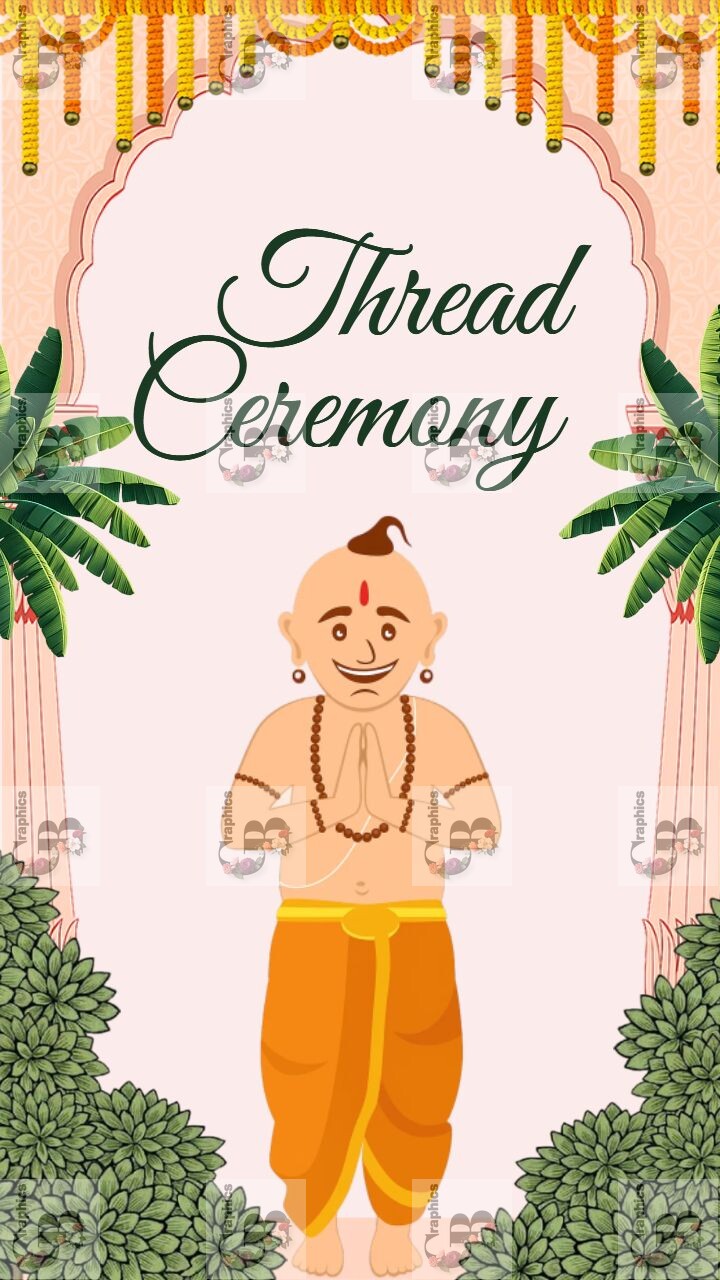 Thread Ceremony Invitation Video In English With Boy Image