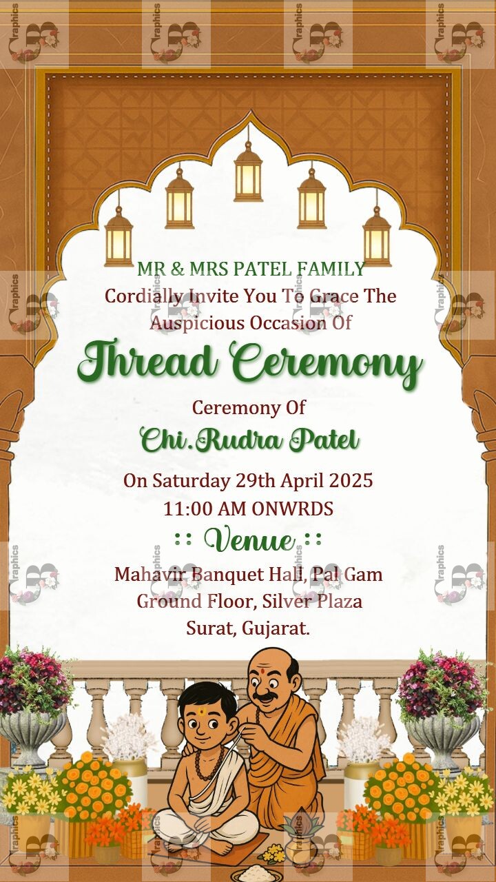Thread Ceremony Invitation Video in English Elegant Layout