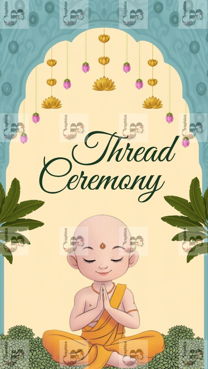 Thread Ceremony Invitation Video In English Modern Style