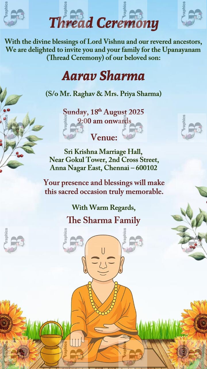 Thread ceremony invitation video soft blue tones