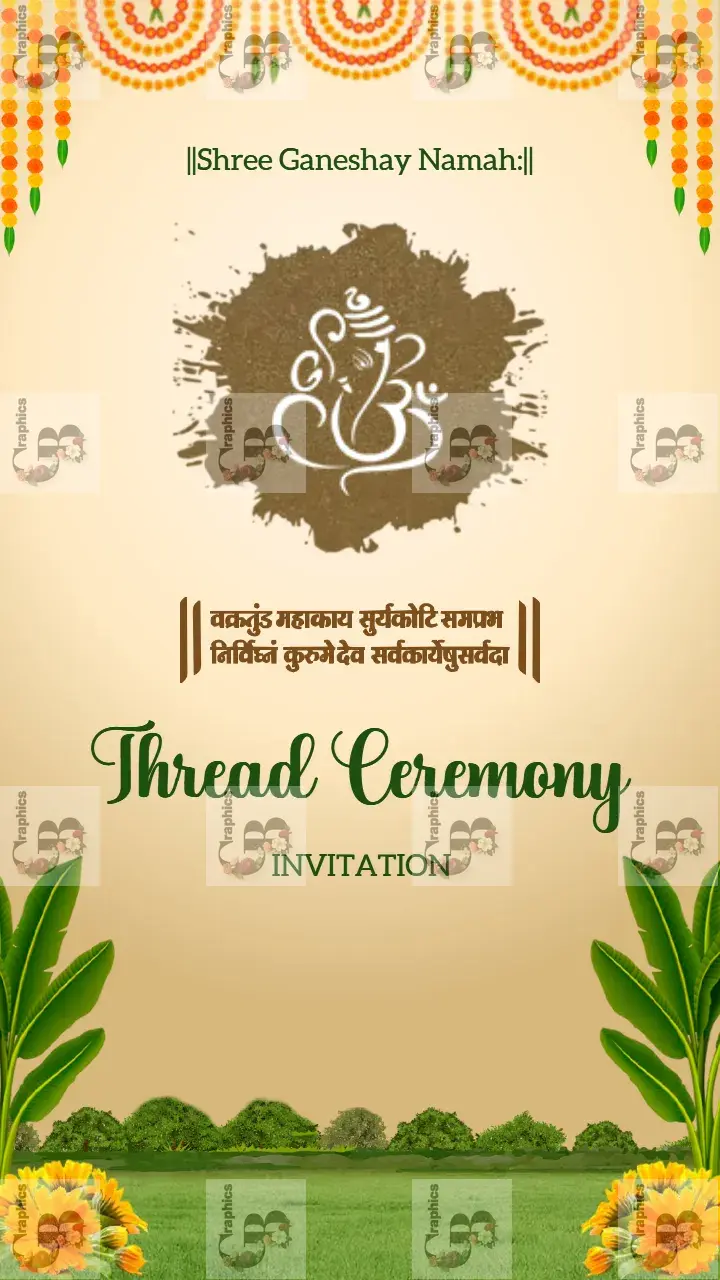 Thread Ceremony Invitation Video Traditional Style