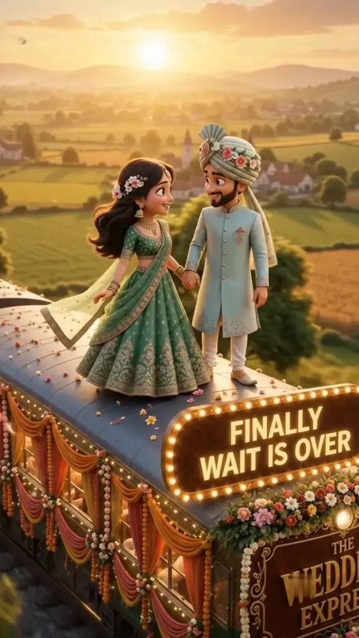 3D Save the Date Video for Animated Train Invitation Theme