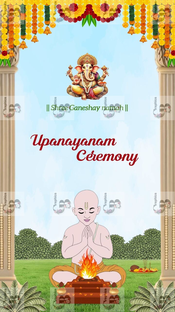 Upanayanam Invitation Video Maker Without Watermark
