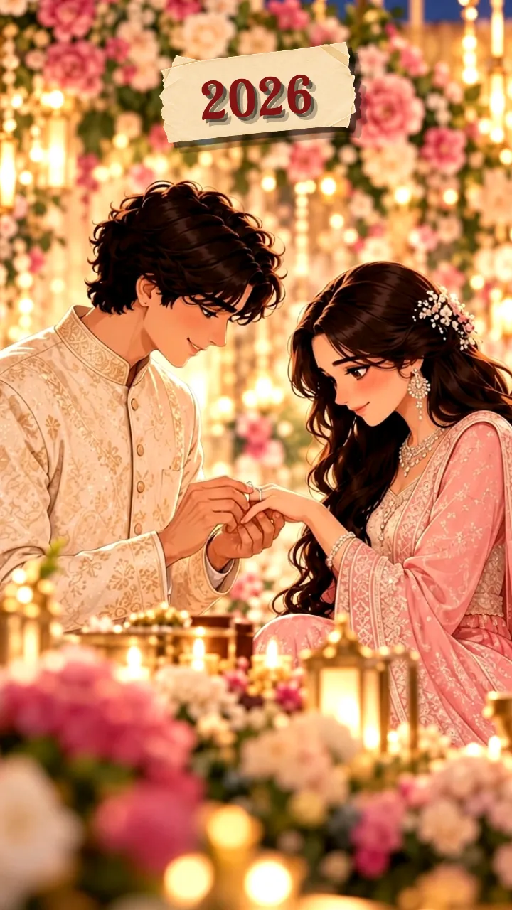 Wedding Invitation Video with Golden Sunset and Floral Decor