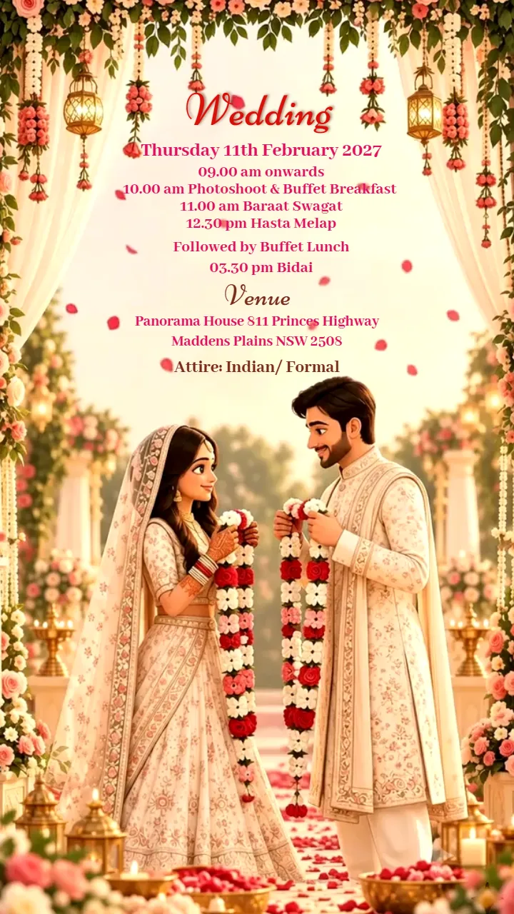 3D Wedding Invitation Video for Graceful Hindu Wedding