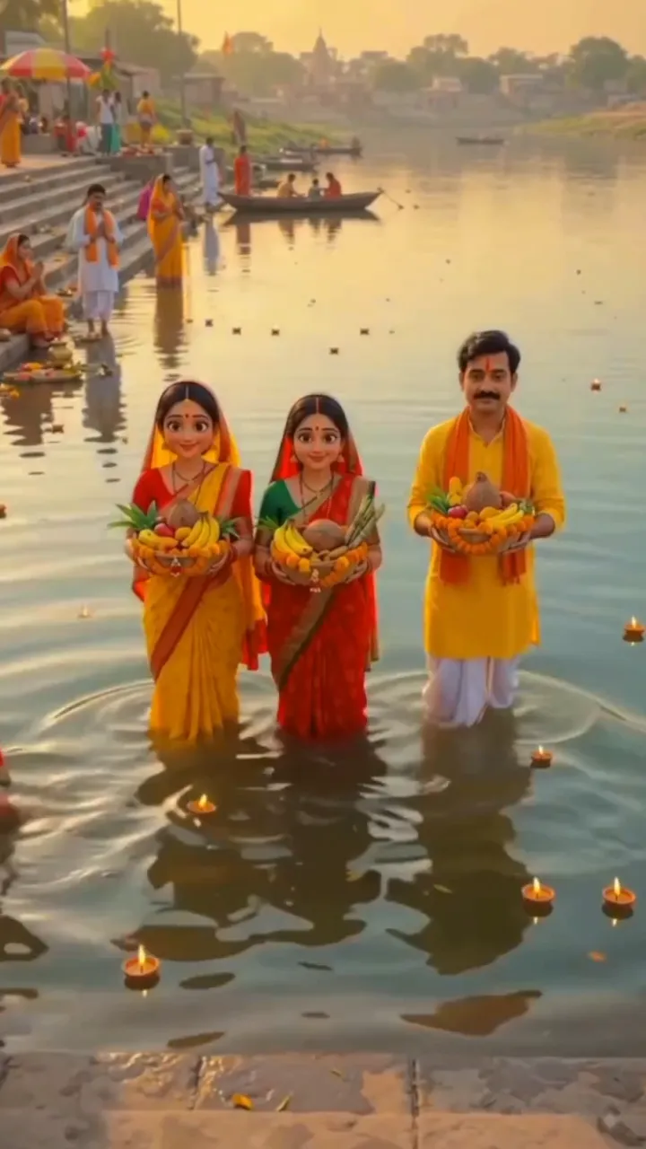 Chhath Ghat Status Video with Chhath Puja Traditions