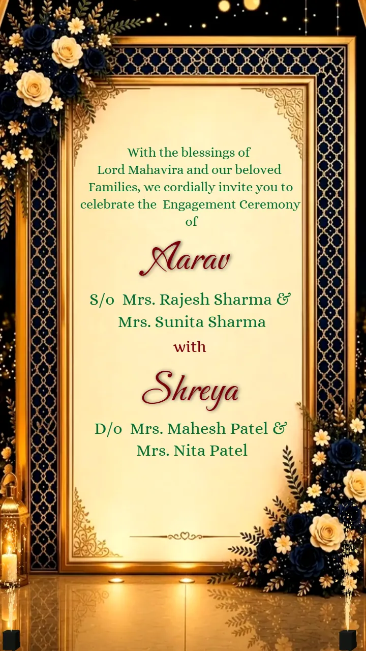 Buddhist Engagement Invitation Video for Calm Temple Art