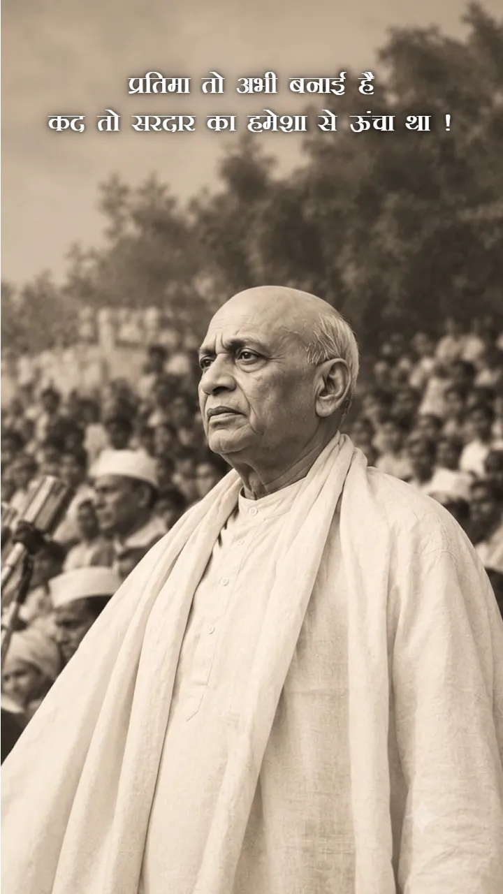 Sardar Patel Jayanti Tribute with Golden Statue of Unity Art