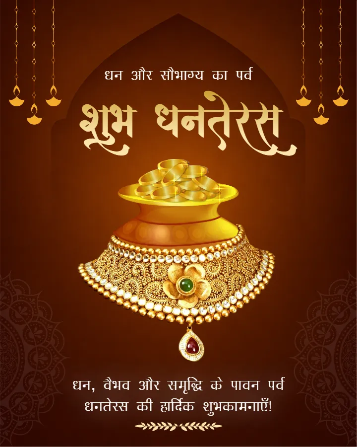 Dhanteras Post in Hindi for Online Poster Free Download