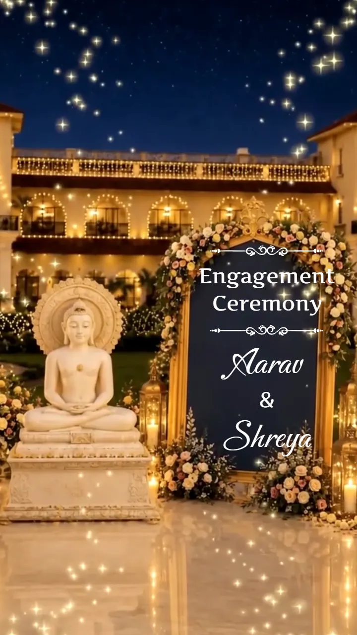 Buddhist Engagement Invitation Video for Calm Temple Art