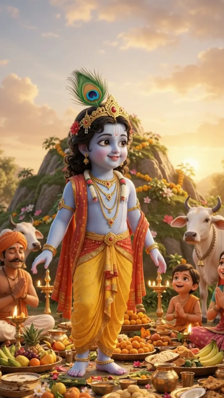 Govardhan Pooja Status Video Design Free HD Collection