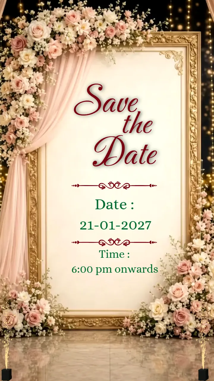 Buddhist Engagement Invitation Video for Calm Temple Art