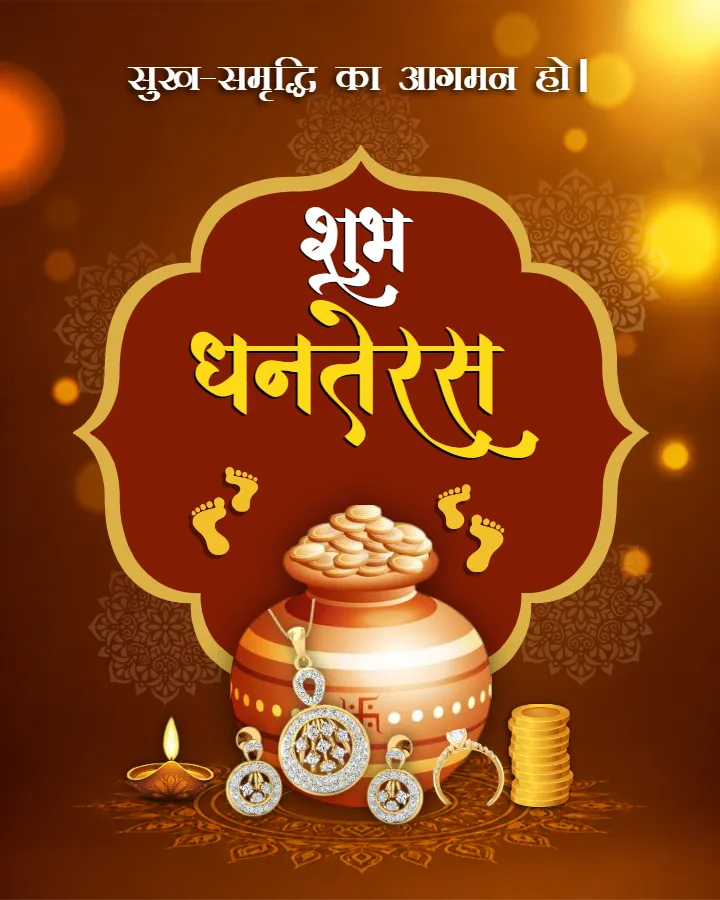 Dhanteras Jewellery Design Post for Festive Promotions