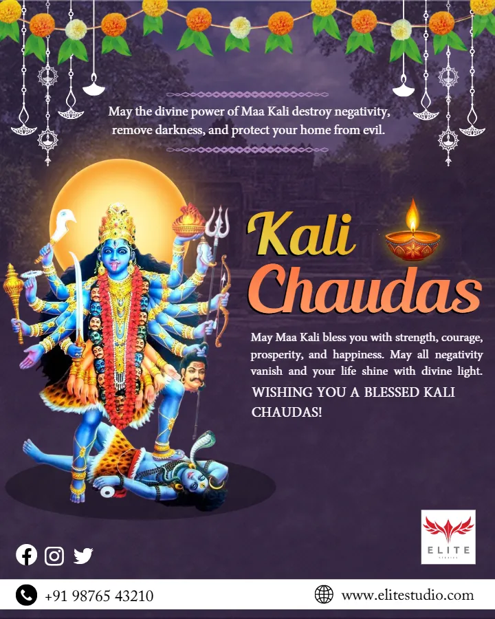 Kali Chaudas Branding Post for Festival Marketing Ideas