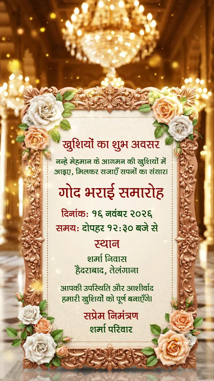 Shrimant Sanskar Invitation Video in Hindi for Family Joy
