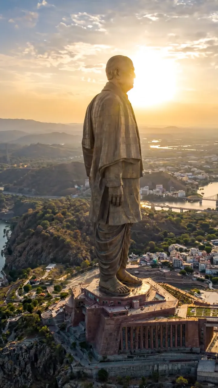 Sardar Patel Jayanti Tribute with Golden Statue of Unity Art