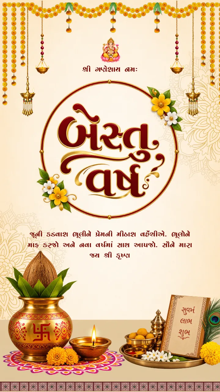 Bestu Varash Invitation Video Gujarati for Family Events